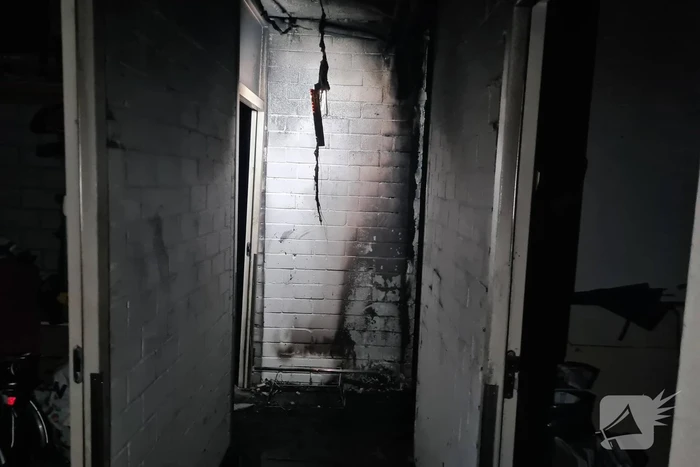 Brand in kelderbox van flat
