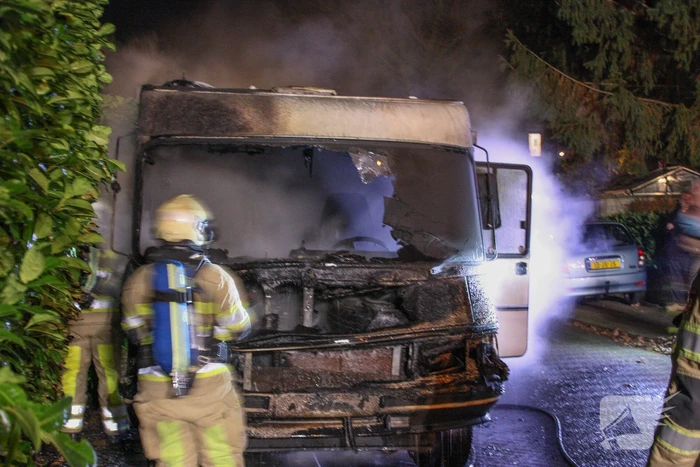 Camper verwoest door brand