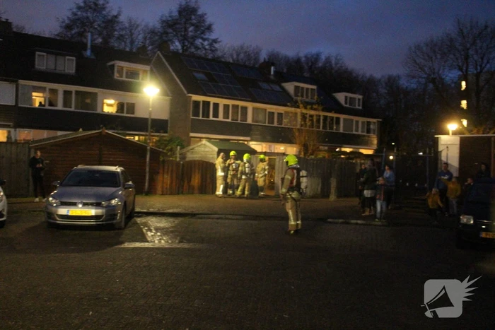 Veel bekijks bij brand in schoorsteen