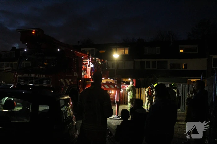 Veel bekijks bij brand in schoorsteen