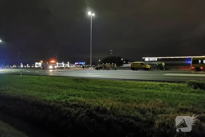 Rijbanen afgesloten na ongeval