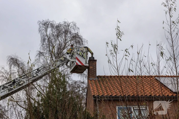 Veel bekijks bij schoorsteenbrand