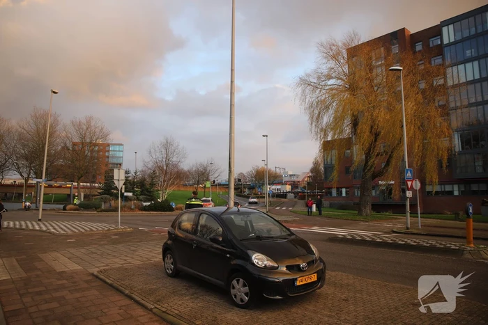 Verkeersongeval op rotonde
