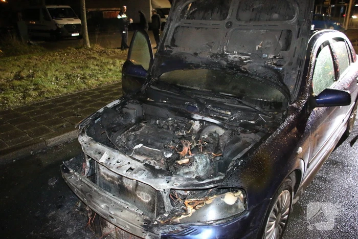 Auto brandt volledig uit
