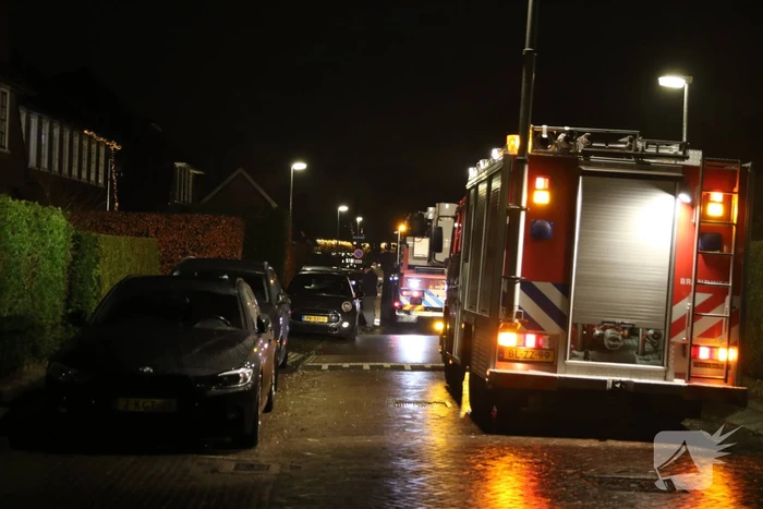 Brand in schoorsteen van woning