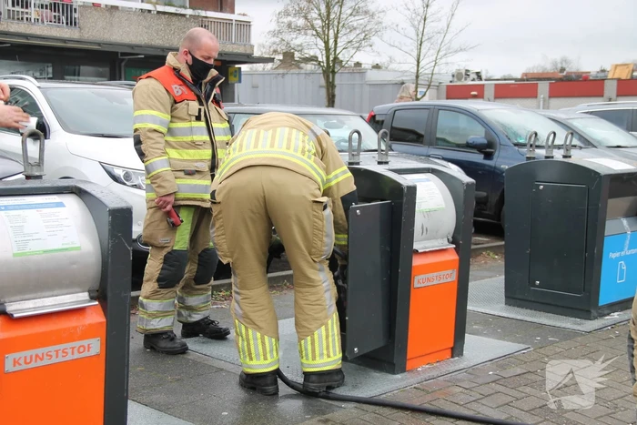 Brand in ondergrondse container