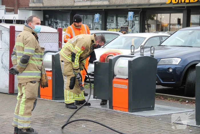 Brand in ondergrondse container