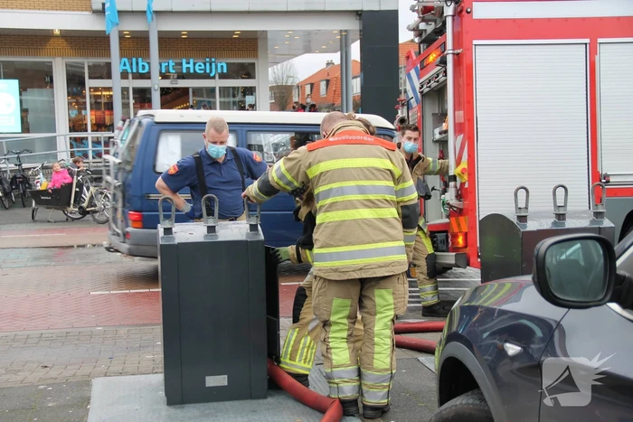 Brand in ondergrondse container