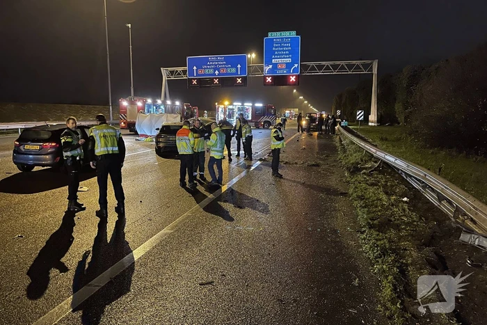 Vrouw omgekomen bij groot ongeval op snelweg