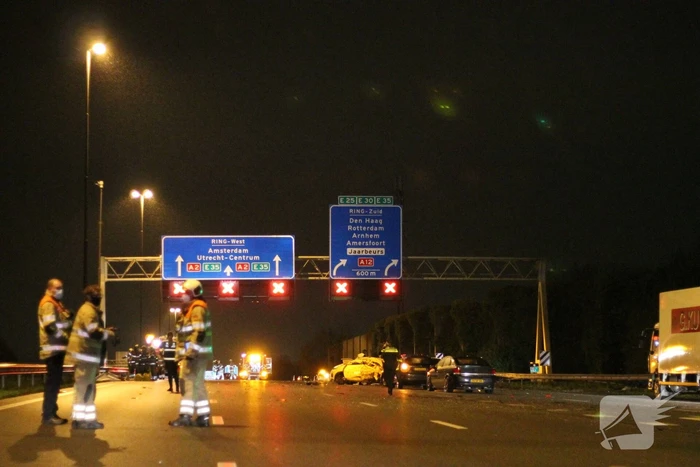 Vrouw omgekomen bij groot ongeval op snelweg