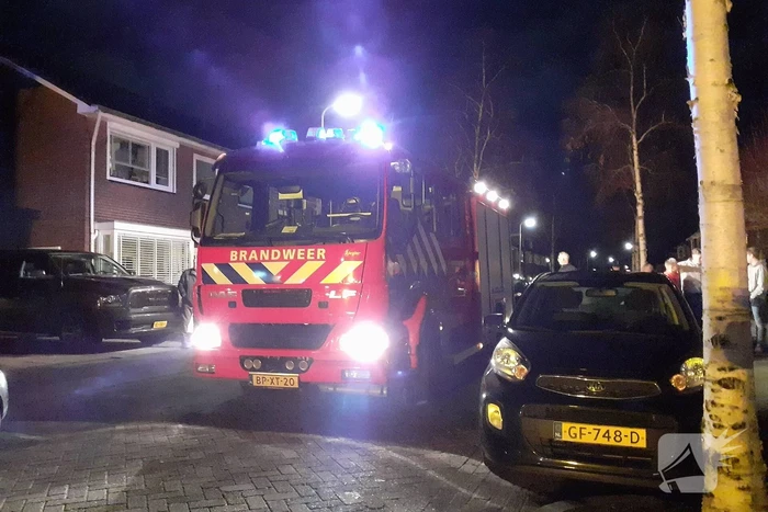 Brand in schoorsteen van woning