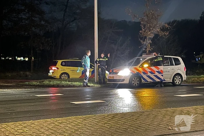 Traumahelikopter geland voor rendez vous