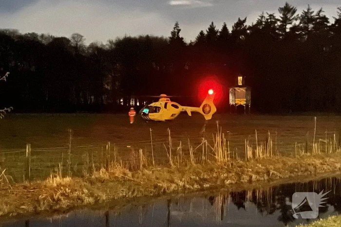Traumahelikopter geland voor rendez vous