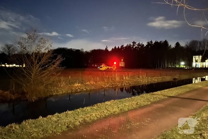 Traumahelikopter geland voor rendez vous