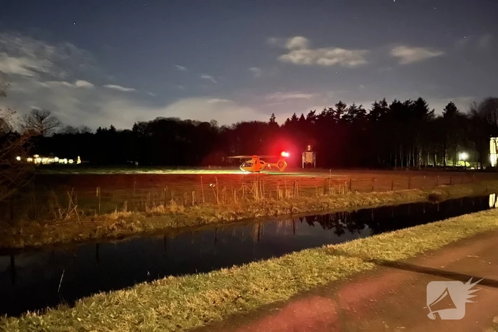 Traumahelikopter geland voor rendez vous