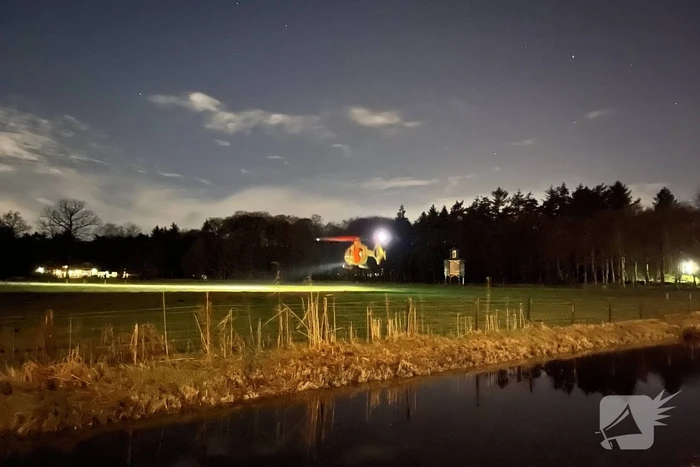 Traumahelikopter geland voor rendez vous