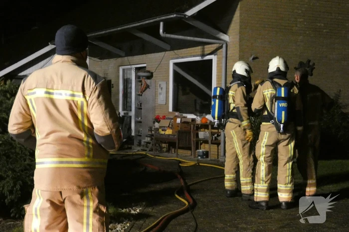 Brand in vrijstaande woning