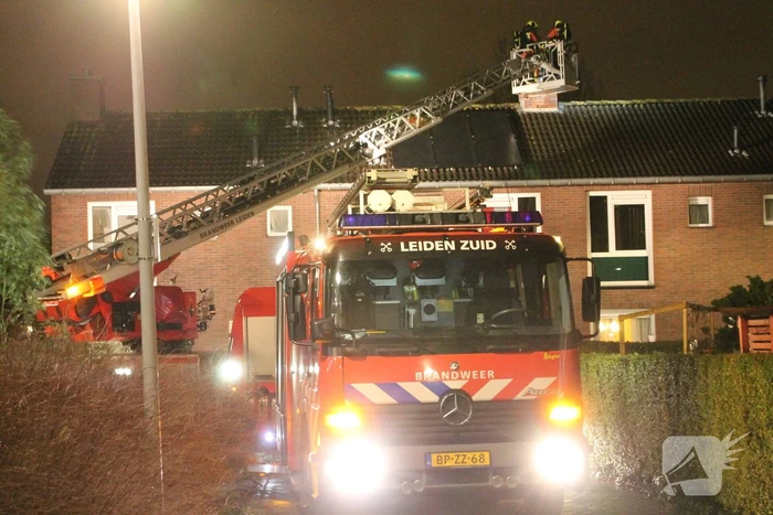 Uitslaande brand in schoorsteen