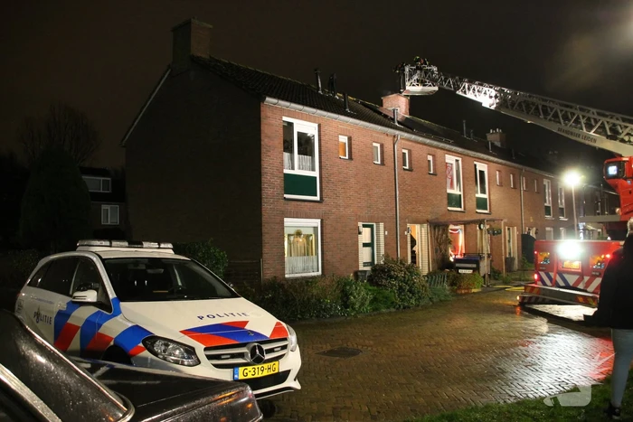 Uitslaande brand in schoorsteen