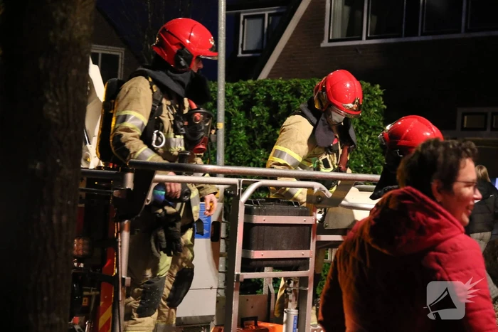 Schoorsteen geveegd na brand