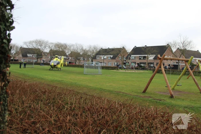 Traumahelikopter geland voor incident