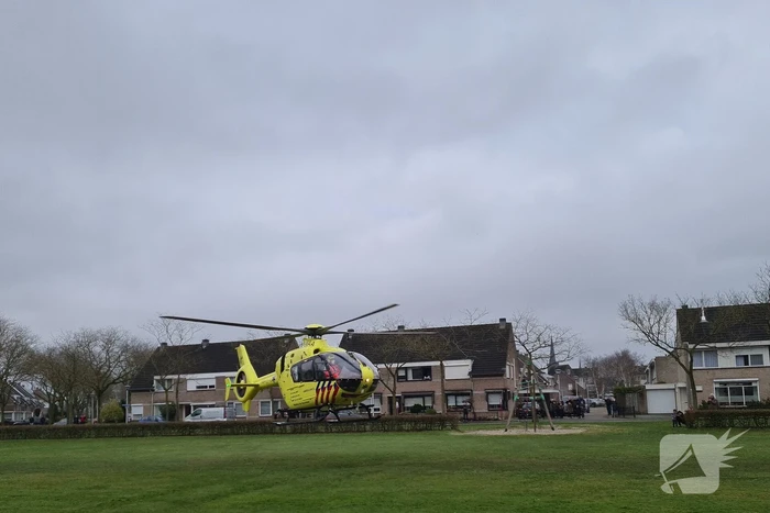 Traumahelikopter geland voor incident
