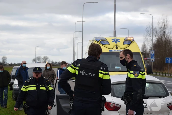 Fietser gewond naar ziekenhuis door ongeval