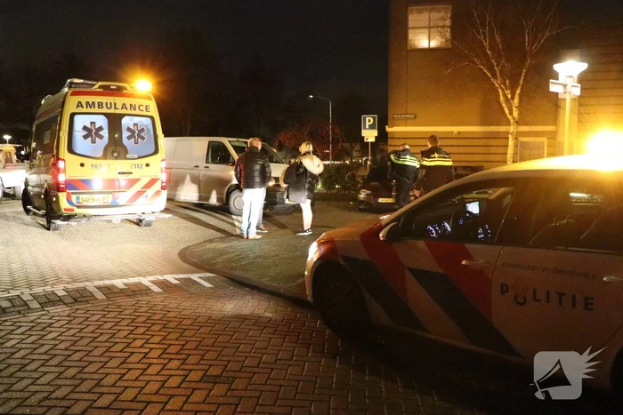 Fietser geschept door bestelbus