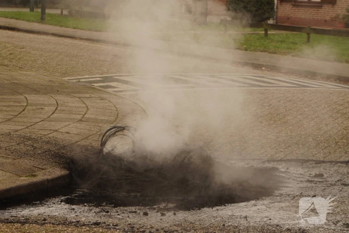 Veel rook bij buitenbrand