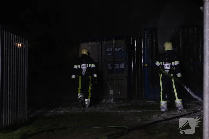 Brand in grote container