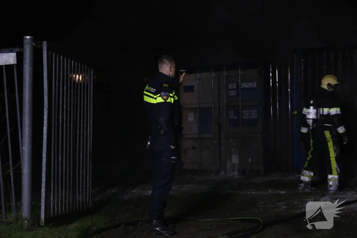 Brand in grote container