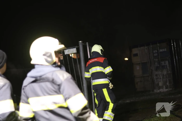 Brand in grote container
