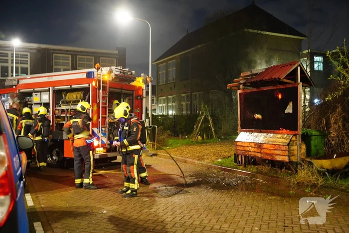 Gebouwbrand blijkt brandend reclamebord