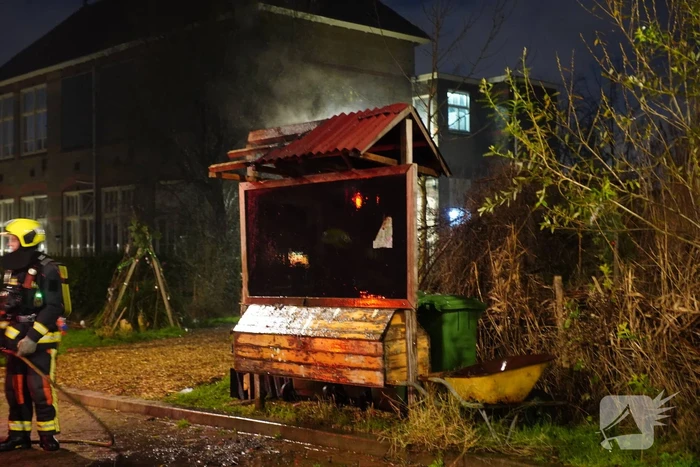 Gebouwbrand blijkt brandend reclamebord