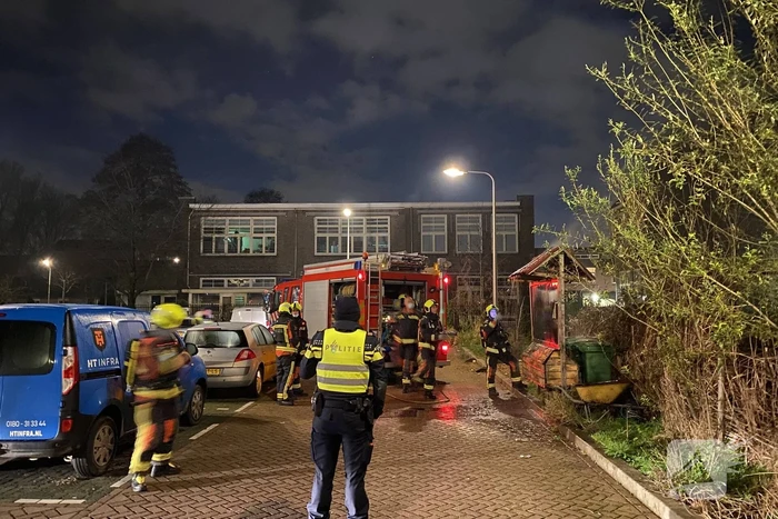 Gebouwbrand blijkt brandend reclamebord