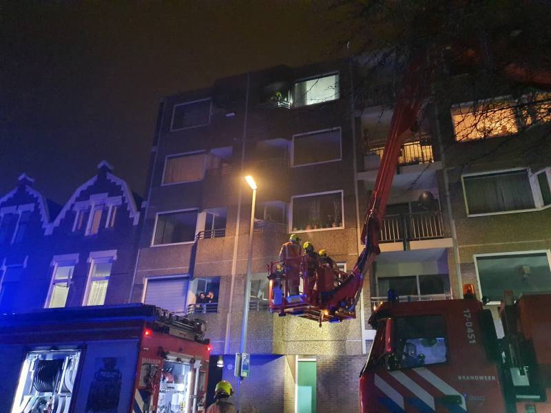 Brand op balkon van woning
