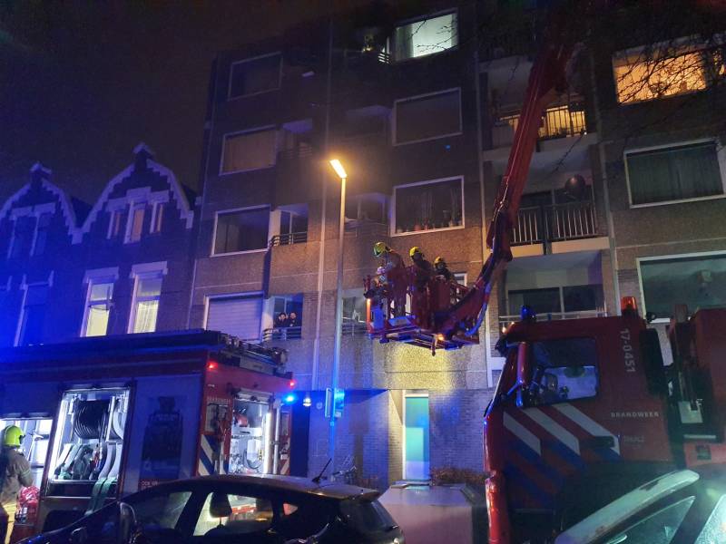 Brand op balkon van woning