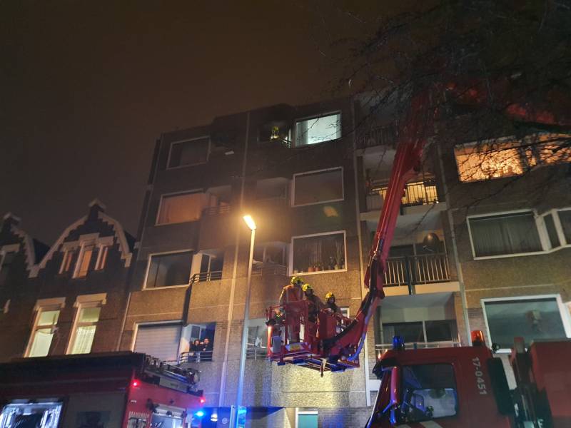 Brand op balkon van woning