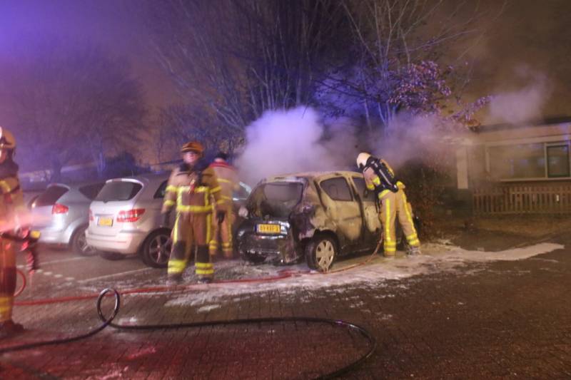 Auto brand volledig uit