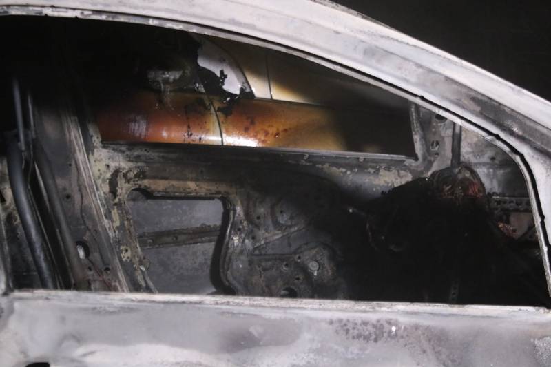 Auto brand volledig uit