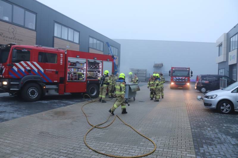 Afvalcontainer vat vlam