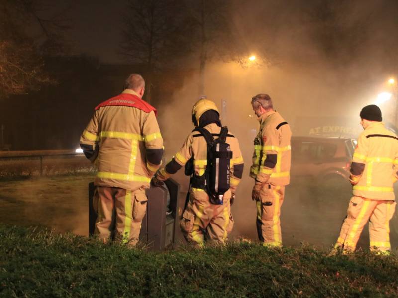 Brand ontstaan in ondergrondse container