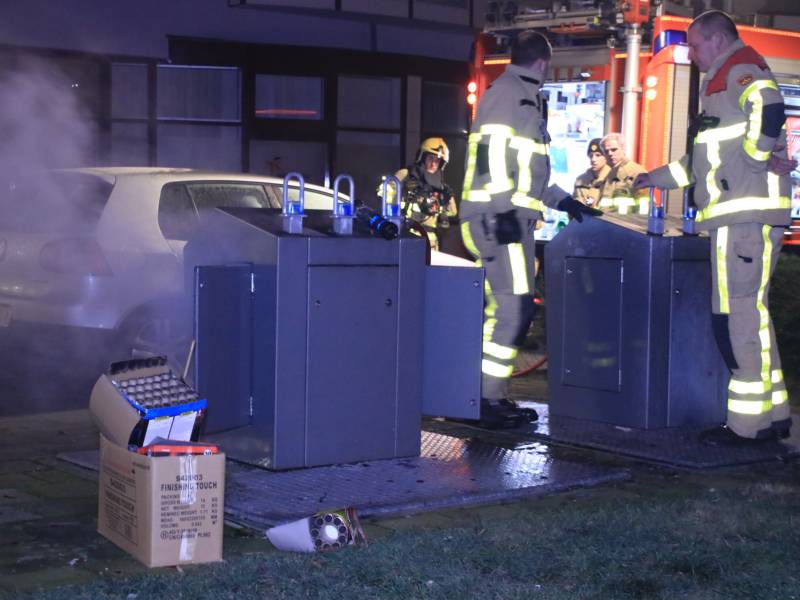 Brand ontstaan in ondergrondse container