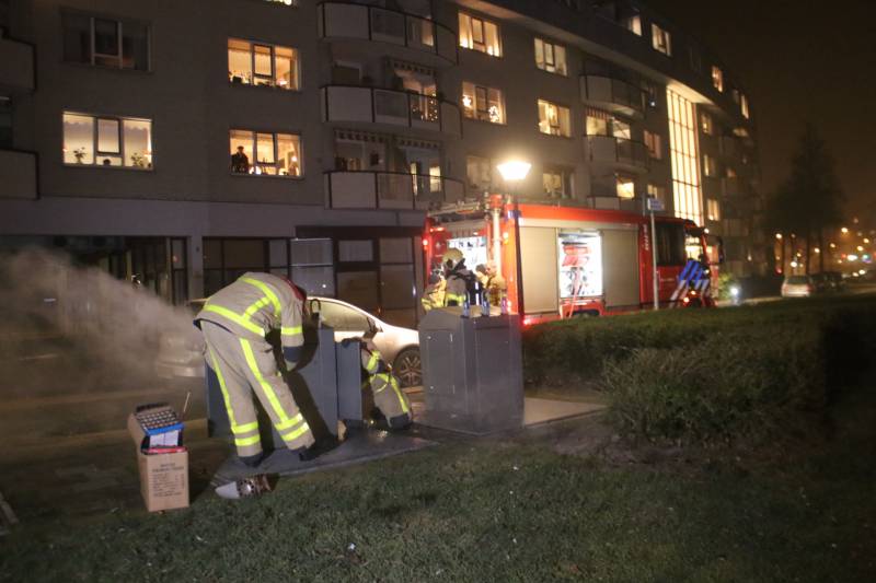 Brand ontstaan in ondergrondse container