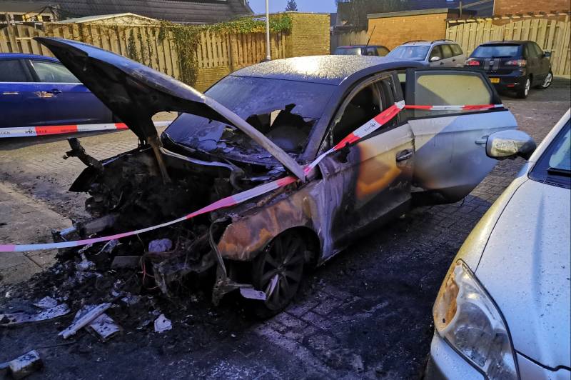 Gestolen auto uitgebrand teruggevonden