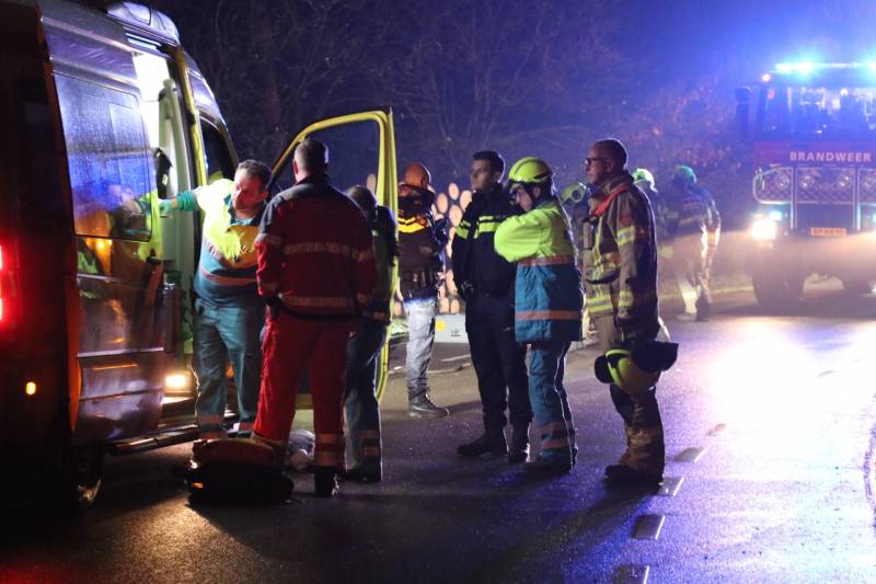 Auto over de kop geslagen