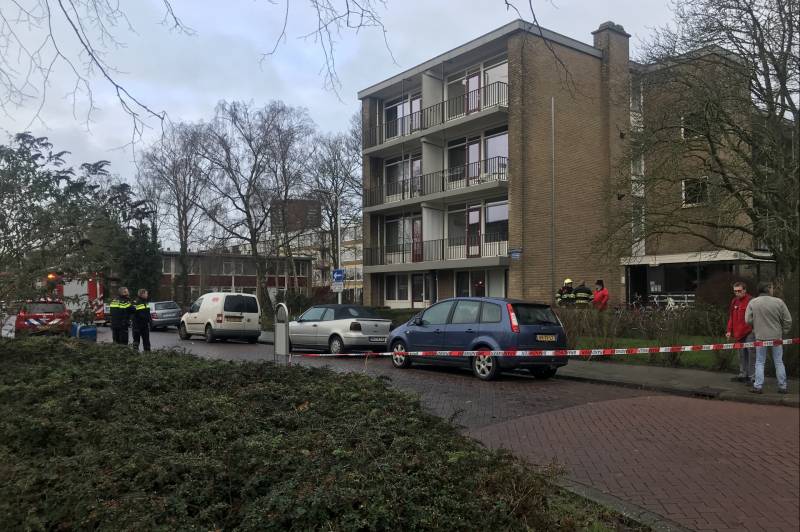 Gaslek bij flatgebouw