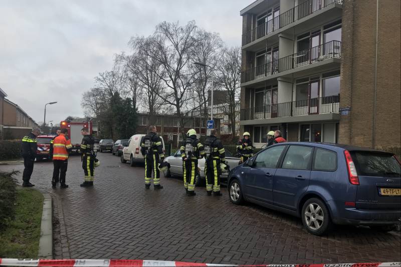 Gaslek bij flatgebouw
