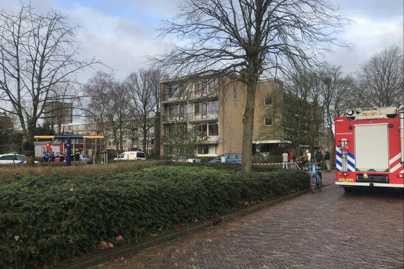 Gaslek bij flatgebouw