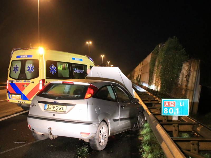 Beschonken bestuurder aangehouden na eenzijdige aanrijding op snelweg